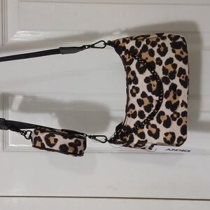 DKNY Leopard Print Nylon Crossbody